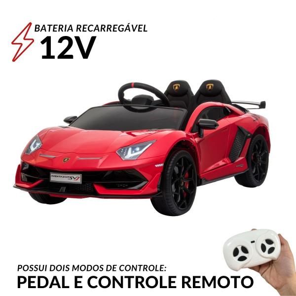 Imagem de Mini Carro Elétrico Infantil Lamborghini Aventador Svj 12V Controle Importway Bw303 Licenciado