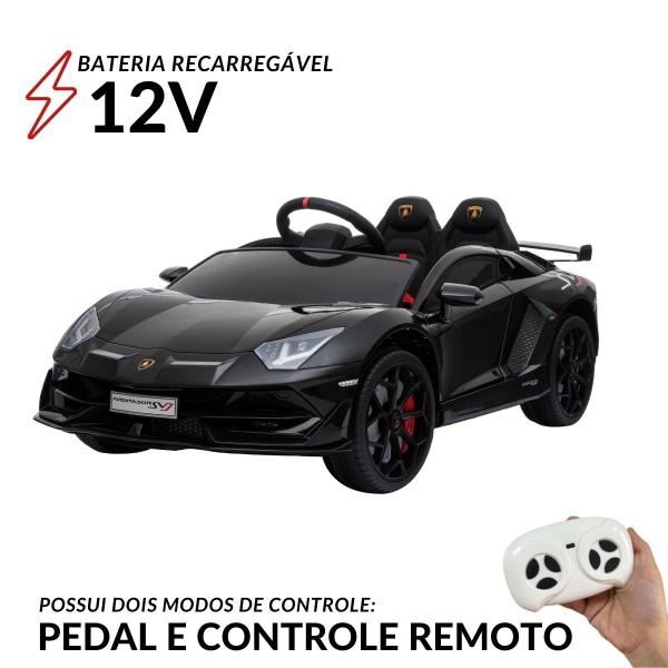 Imagem de Mini Carro Elétrico Infantil Lamborghini Aventador Svj 12V Controle Importway Bw303 Licenciado