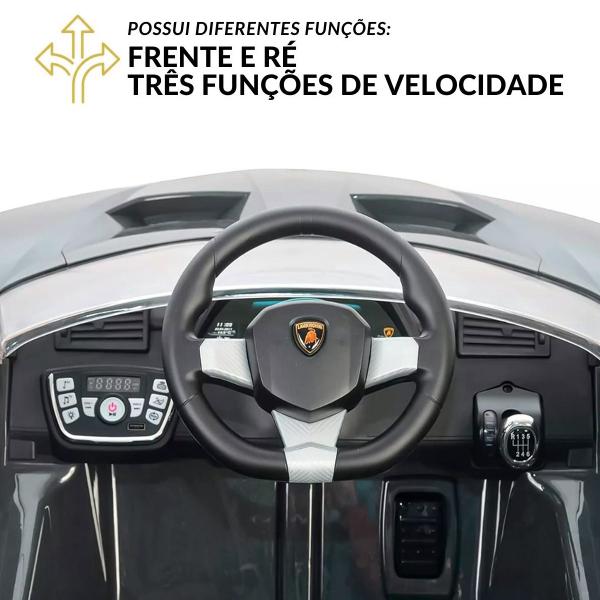 Imagem de Mini Carro Elétrico Infantil Lamborghini Centenari 12V Motorizado Controle Cinza Importway Bw305cz