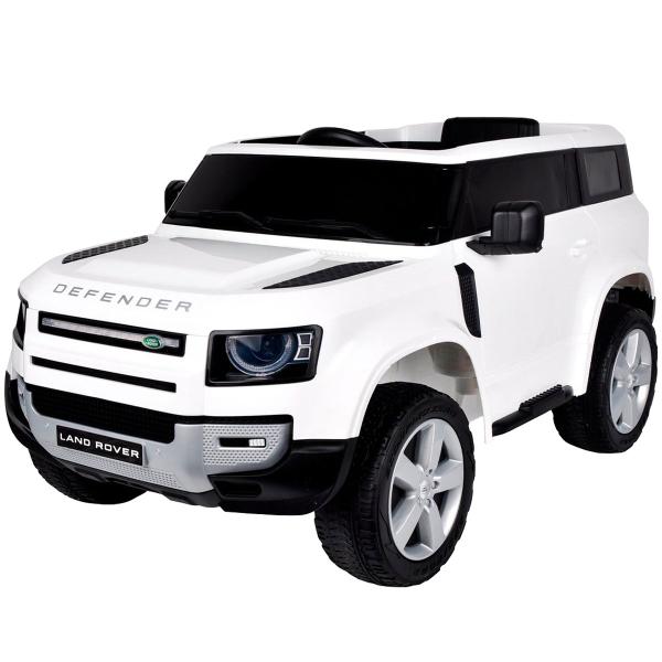 Mini Carro Elétrico Infantil Land Rover Defender Bateria 12V Branco Motorizado Importway Bw-271br Imagem de Mini Carro Elétrico Infantil Land Rover Defender Bateria 12V Branco Motorizado Importway Bw-271br