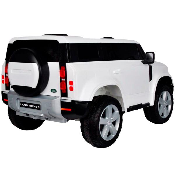 Mini Carro Elétrico Infantil Land Rover Defender Bateria 12V Branco Motorizado Importway Bw-271br Imagem de Mini Carro Elétrico Infantil Land Rover Defender Bateria 12V Branco Motorizado Importway Bw-271br