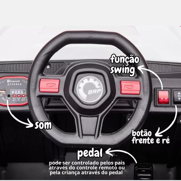 Imagem de Mini carro elétrico infantil utv quadriciclo 12v bw278