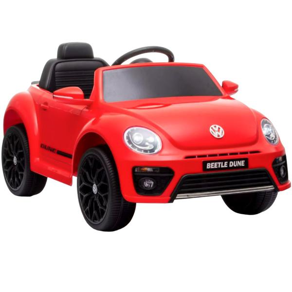 Imagem de Mini Carro Elétrico Infantil Volkswagen Beetle Dune Bateria 6V Vermelho Motorizado Importway Bw-274