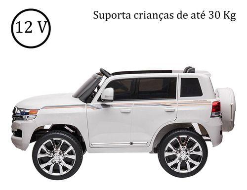 Imagem de Mini Carro Elétrico Toyota Land Cruiser 12v Branca