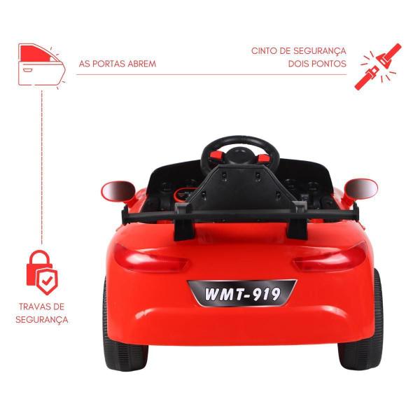 Imagem de Mini Carro Infantil Elétrico Branco 12V Música Mp3 Usb Auxp2