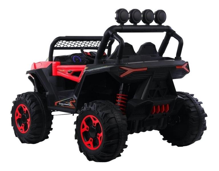 Imagem de Mini Carro Infantil Elétrico Com Controle E Bateria 12v Utv 4x4 Vermelho 2 Lugares Jipe Grande Usb