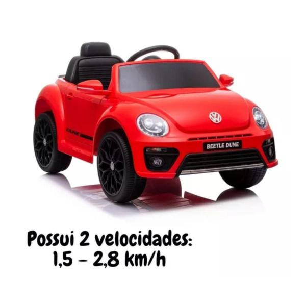 Imagem de Mini Carro Infantil Volkswagen Fusca Beetle Dune Vermelho