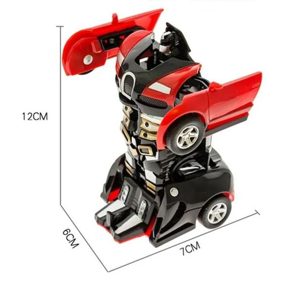 Imagem de Mini Carro Robô 2 em 1 para Meninos - Transformação Automática - Brinquedo Diecast