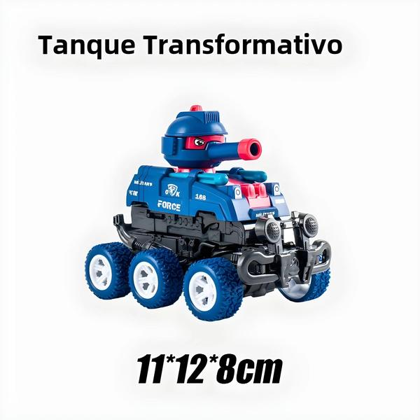 Imagem de Mini Carro Tanque de Inércia para Crianças - 6 Rodas, Veículo Off-Road com Deformação por Colisão