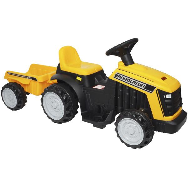 Imagem de Mini Carro Trator com Reboque Caçamba Elétrico 6V Infantil Criança Bateria Brinqway BW-079 Bivolt