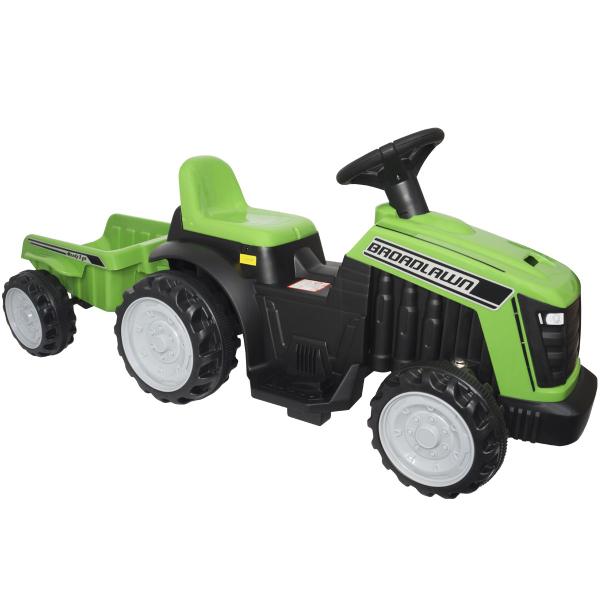 Imagem de Mini Carro Trator com Reboque Caçamba Elétrico 6V Infantil Criança Bateria Brinqway BW-079 Bivolt