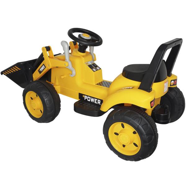 Imagem de Mini Carro Trator Escavadeira Elétrico 6V Infantil Criança Bateria Brinqway BW-081 Bivolt