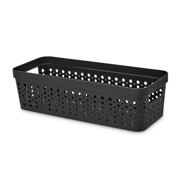 Imagem de Mini Cesto Organizador Rattan Armário Gaveta Lavanderia 3,6l - Usual