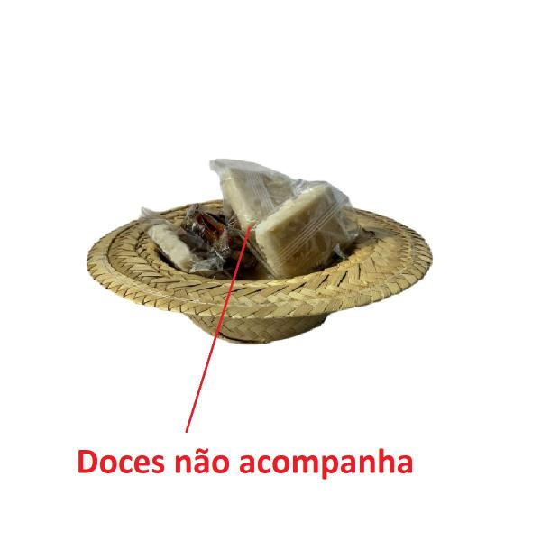 Imagem de Mini Chapeu de Palha Festa Caipira junina 18cm - 3 un