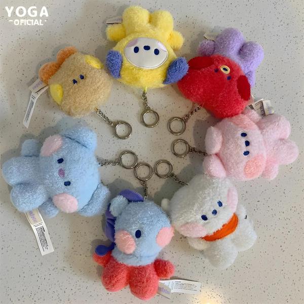 Imagem de Mini Chaveiro de Pelúcia Kawaii BT21 (8cm) - COOKY, RJ, TATA - Presente