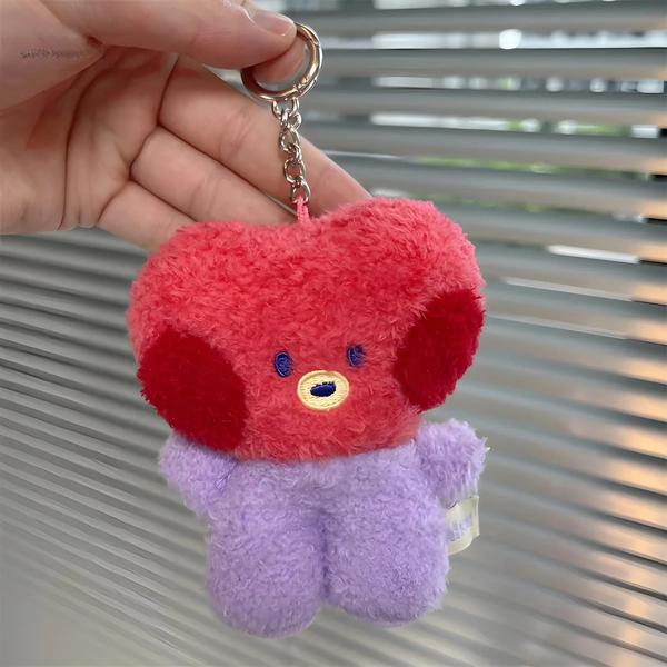 Imagem de Mini Chaveiro de Pelúcia Kawaii BT21 (8cm) - COOKY, RJ, TATA - Presente