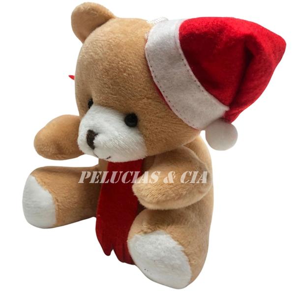 Imagem de Mini Chaveiro Urso Fofo Noel Pelúcia Marrom - 12cm Natal Unidade