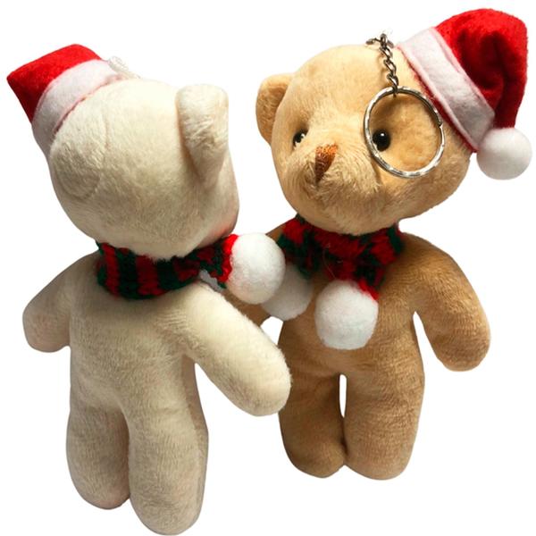 Imagem de Mini Chaveiros De Pelúcia Urso Baby Noel 10cm - Jg de 12pçs