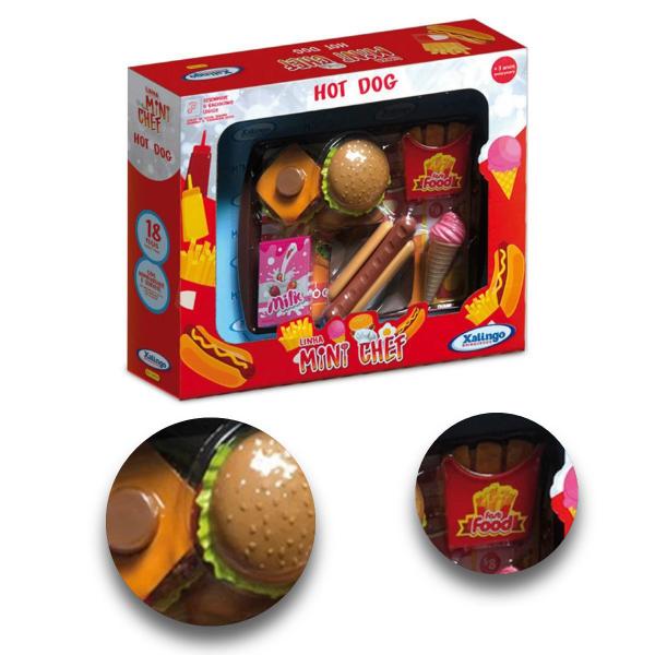 Imagem de Mini Chef Hot Dog 18 Peças Xalingo - 1587.6