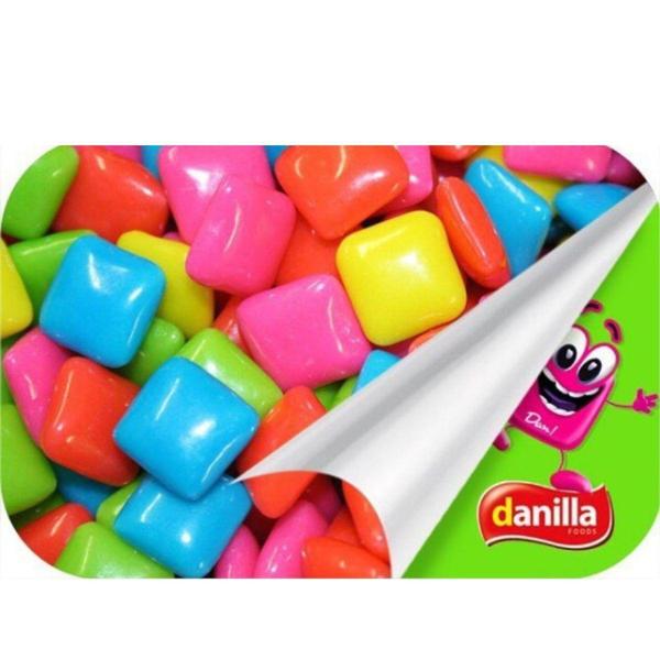 Mini Chicletes Danclets Tutti Frutti 1CX com 15 Cartelas Danilla Imagem de Mini Chicletes Danclets Tutti Frutti 1CX com 15 Cartelas Danilla