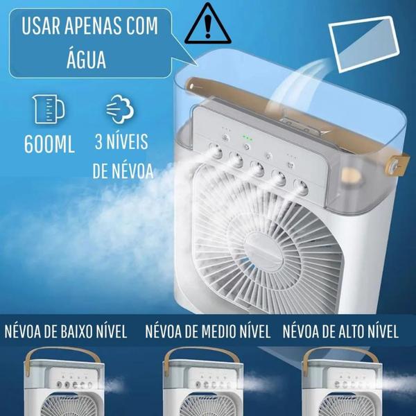 Imagem de Mini Climatizador De Ar Com Ventilador Agua E Gelo 110v/220v