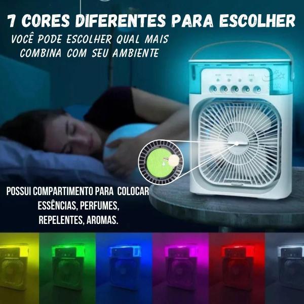 Imagem de Mini Climatizador Umidificador 3 Velocidades Verde 600ml