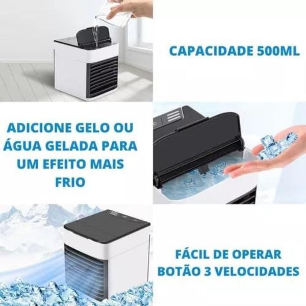 Imagem de Mini Climatizador Umidificador Ventilador de Ar Condicionado