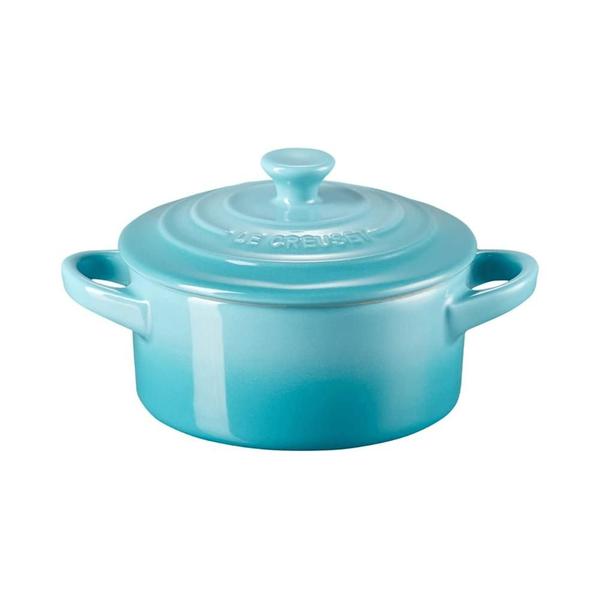 Imagem de Mini Cocotte de Cerâmica 10 cm Azul Caribe Le Creuset