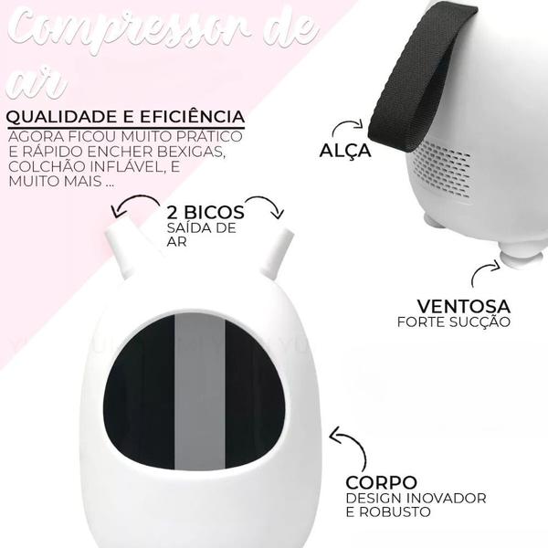 Imagem de Mini Compressor 110v Enche 02 Balões ao Mesmo Tempo 600w