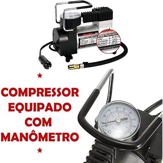 Imagem de Mini Compressor 12v Automotivo Portátil Metal