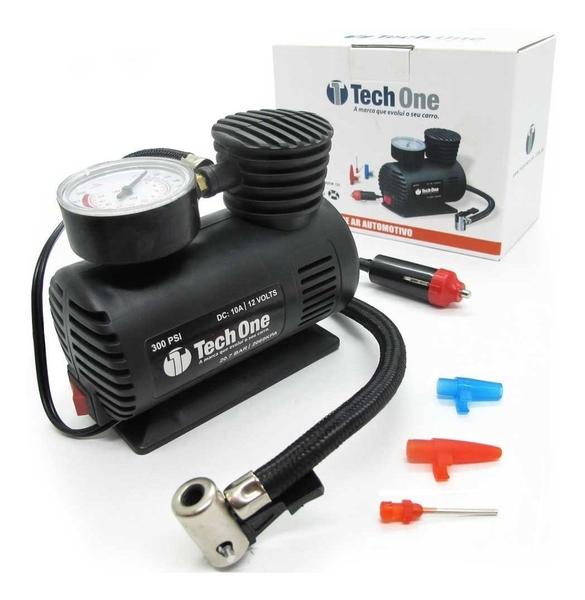 Mini Compressor Ar 300psi 12v P/ Pneu Carro Moto Bicicleta - TECHONE Mini Compressor Ar 300psi 12v P/ Pneu Carro Moto Bicicleta - TECHONE