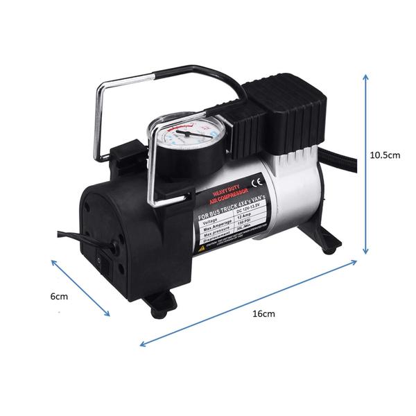 Imagem de Mini Compressor Ar Automotivo 12v Com 150 PSI Super Compacto Com Três Bico - LE975