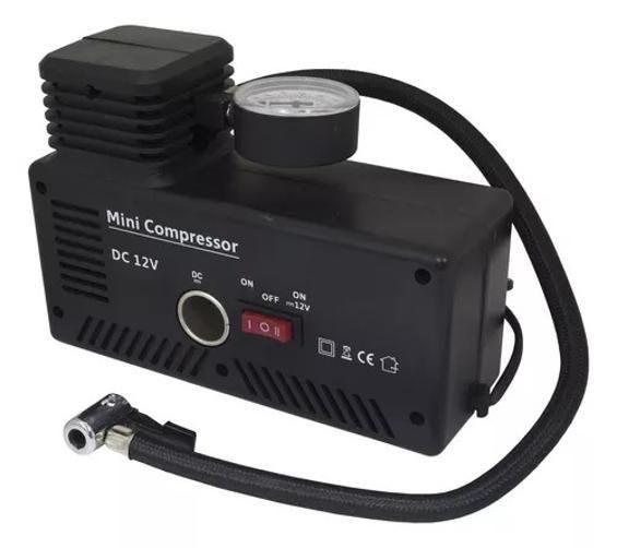 Imagem de Mini Compressor Ar Automotivo Elétrico E 12V Multifunção