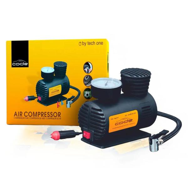 Mini Compressor Ar Portátil 300PSI 12v Carro Moto Bicicleta - Code Mini Compressor Ar Portátil 300PSI 12v Carro Moto Bicicleta - Code