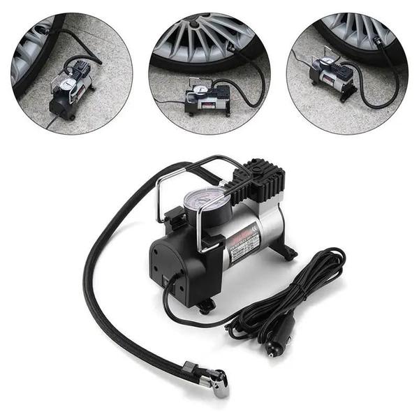 Imagem de Mini Compressor Automotivo 12v 150PSI Super Potente Em Alumínio Para Carros Motos Caminhonetes e Outros