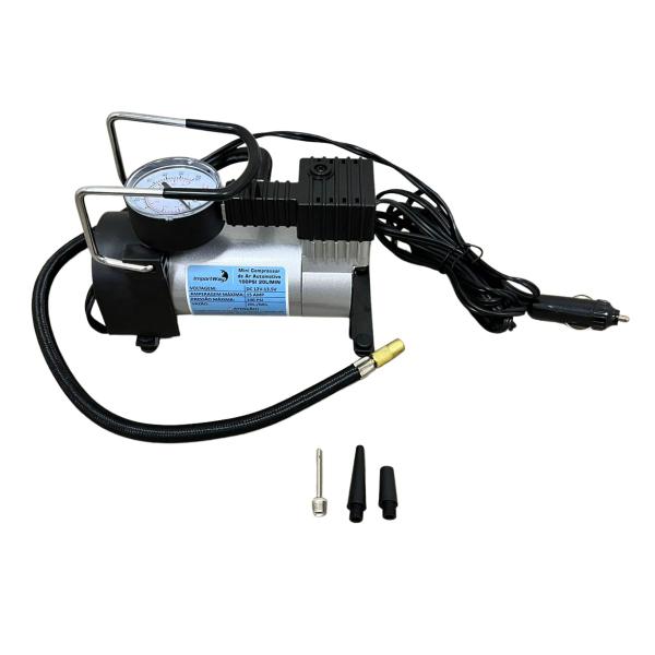 Imagem de Mini compressor de ar 12v carro pneu bola 100psi 20l/min