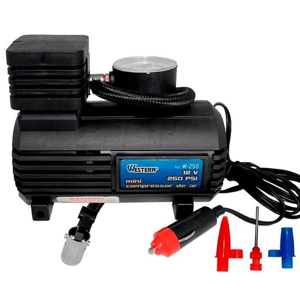 Imagem de Mini Compressor de Ar 12V Multiuso Automotivo 250 PSI W250 WESTERN