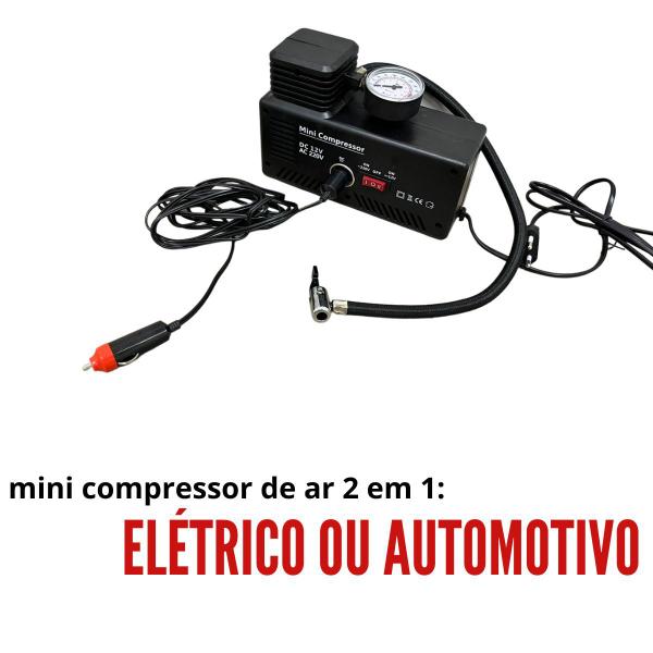 Imagem de Mini Compressor De Ar 2 Em 1 250psi 30l/min Importway 220v