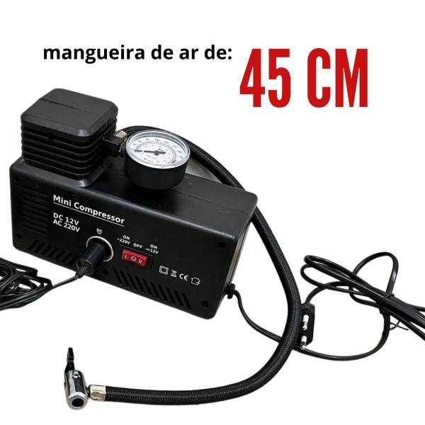 Imagem de Mini Compressor De Ar 2 Em 1 300psi 30L/min 12V/110V - Importway