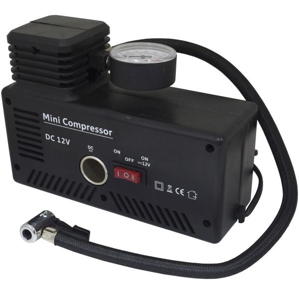 Imagem de Mini Compressor de Ar Automotivo Elétrico 2 em 1 Portátil 12V 220V 300 Psi Importway IWMCAE-300300