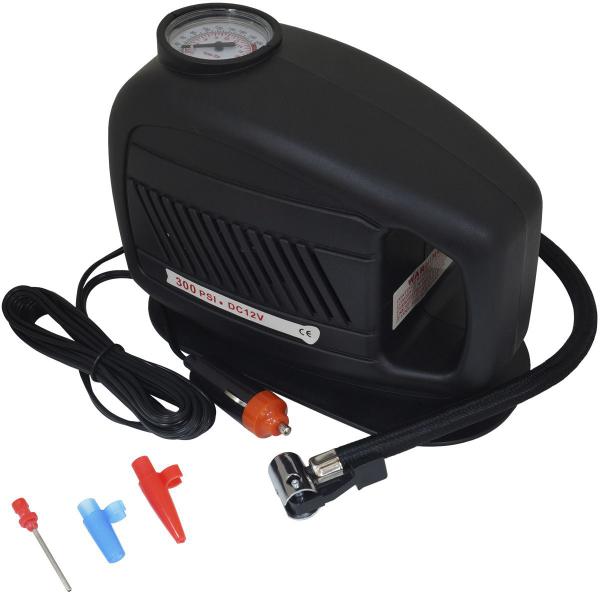 Imagem de Mini Compressor de Ar Automotivo Portátil 12V 300 Psi com 3 Adaptadores Importway IWMCA-30030