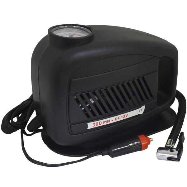 Imagem de Mini Compressor de Ar Automotivo Portátil 12V 300 Psi com 3 Adaptadores Importway IWMCA-30030