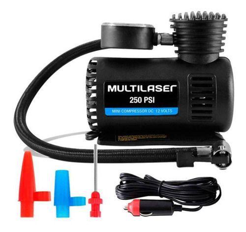 Imagem de Mini Compressor de Ar Multilaser AU601 - Preto - 250 PSI