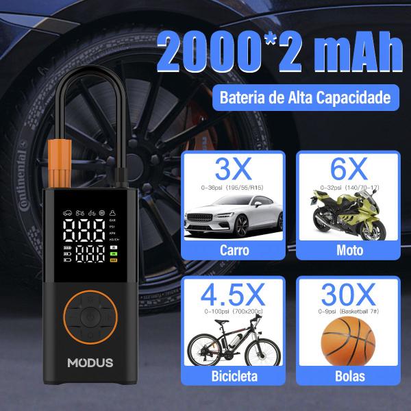 Imagem de Mini Compressor de Ar Portátil Bomba de Ar Recarregável Digital USB Calibrador de Encher Pneu De Bicicleta Bike Carro Moto