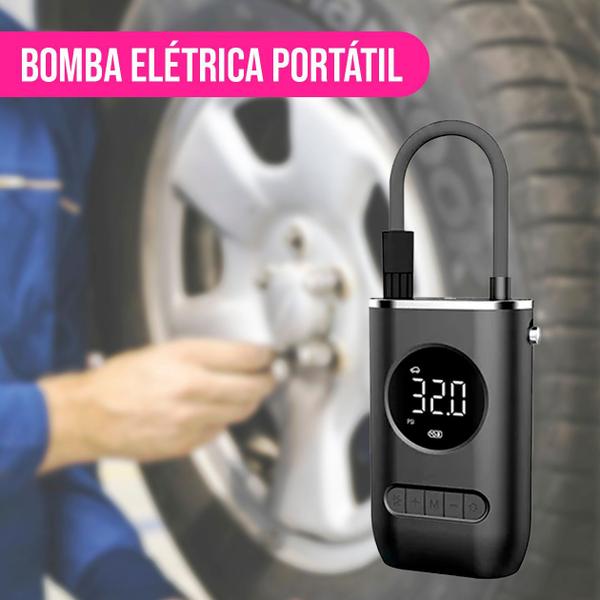 Imagem de Mini Compressor Portátil de Ar P/ Bolas Boia Pneu Automotivo Carros Veículos Bicicleta Elétrico Recarregável Compacto