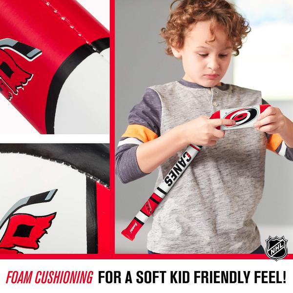 Imagem de Mini conjunto de bastões de hóquei macios Franklin Sports Carolina Hurricanes NHL