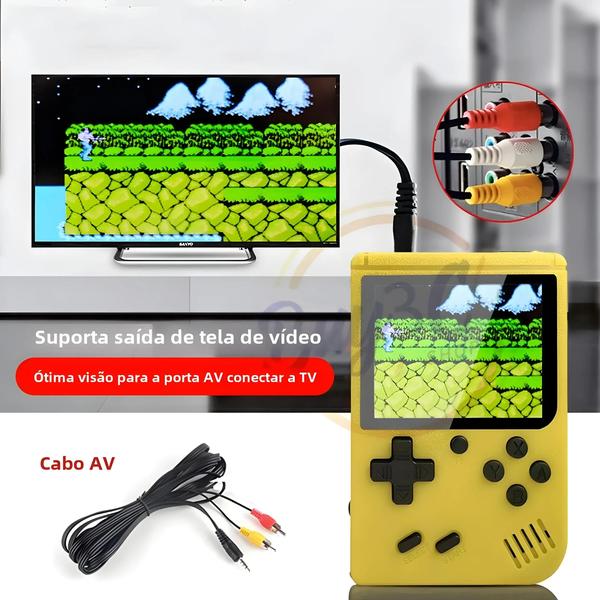 Imagem de Mini Console de Jogos Portátil Retrô 500 em 1 - Recarregável com 400 Jogos