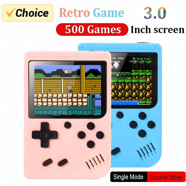 Imagem de Mini Console de Videogame Retrô Portátil 8 Bits - Tela LCD 2,8" com 400 Jogos