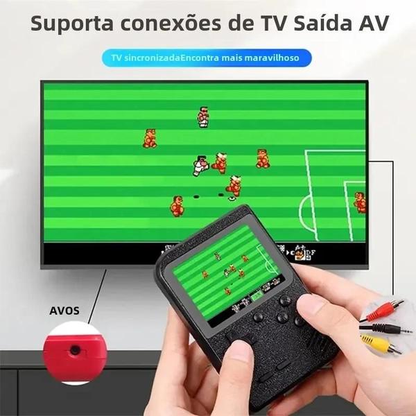 Imagem de Mini Console Portátil Retrô com 400 Jogos - Tela LCD de 3 Polegadas