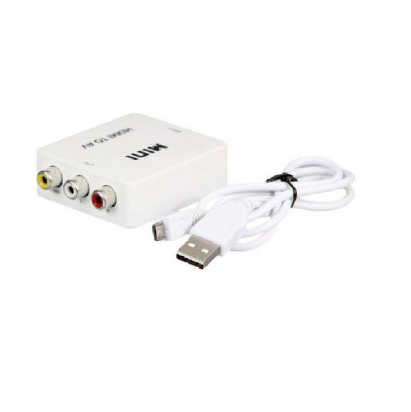 Imagem de Mini Conversor Adaptador Rca Para Hdmi 720p 1080p AV2HDMI